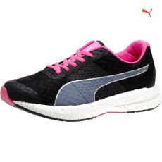 Women's Puma Nrgy Running Shoes Black-Fluo Pink